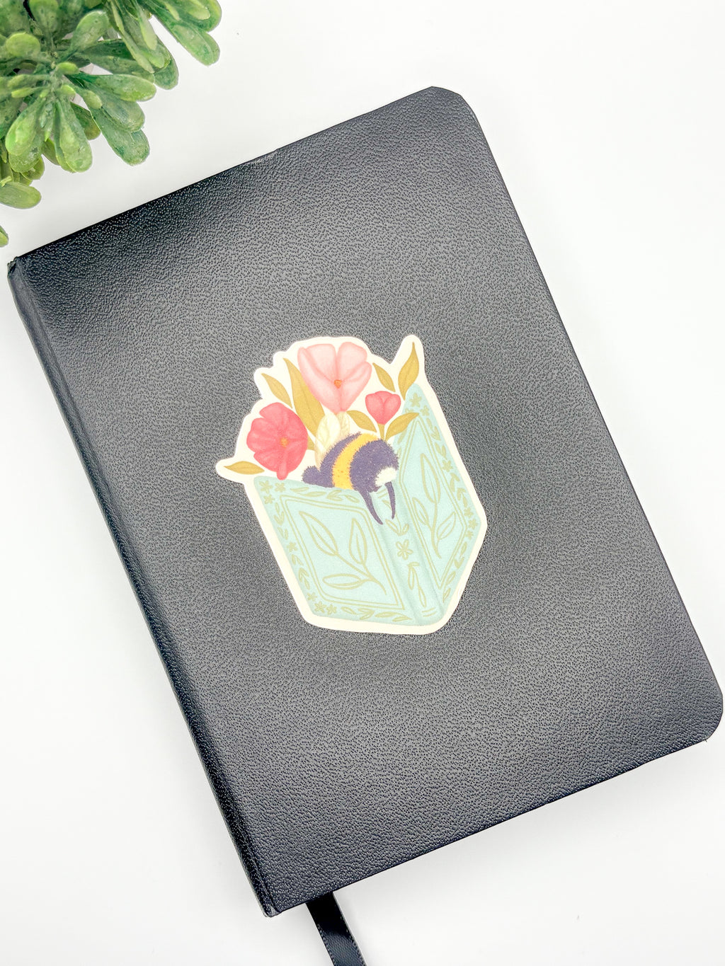 Book & Bee Sticker