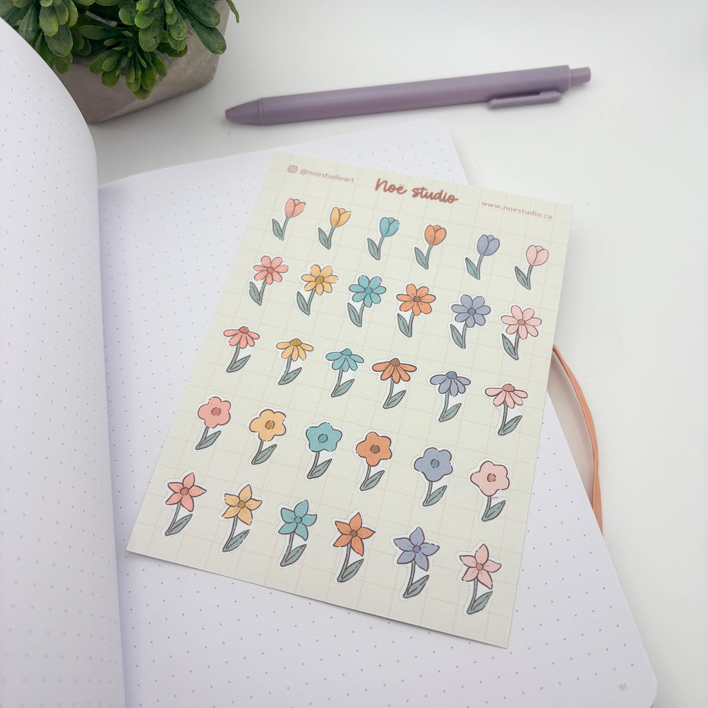 Sticker Sheet - Mini Flowers