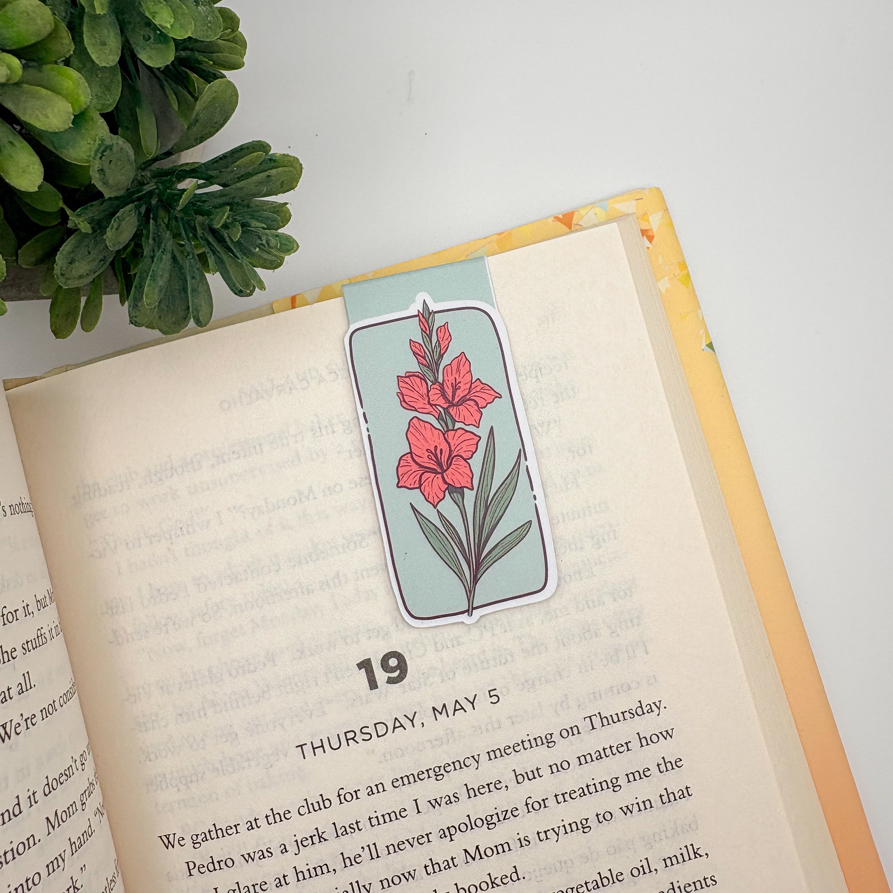 Gladiolus Magnetic Bookmark