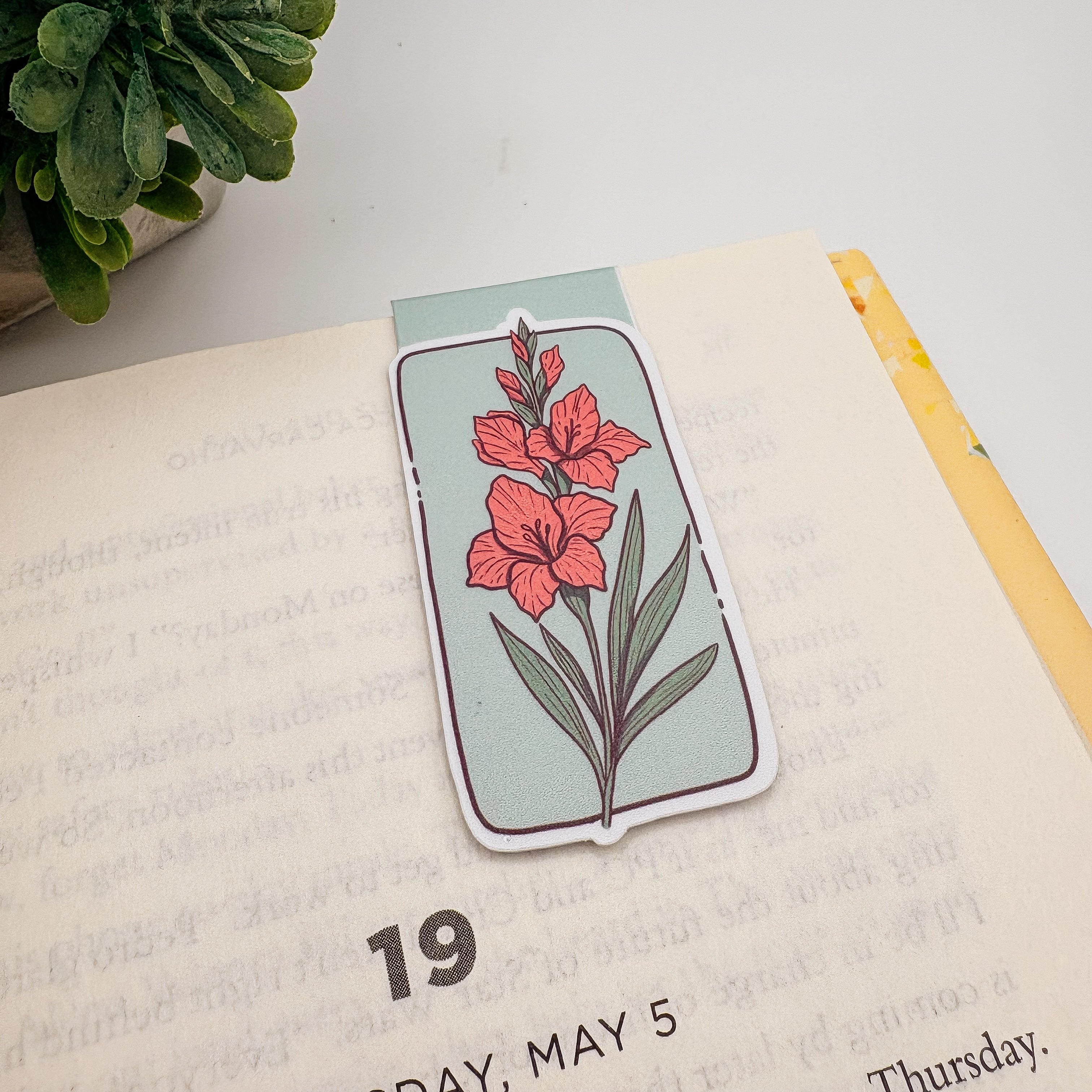 Gladiolus Magnetic Bookmark