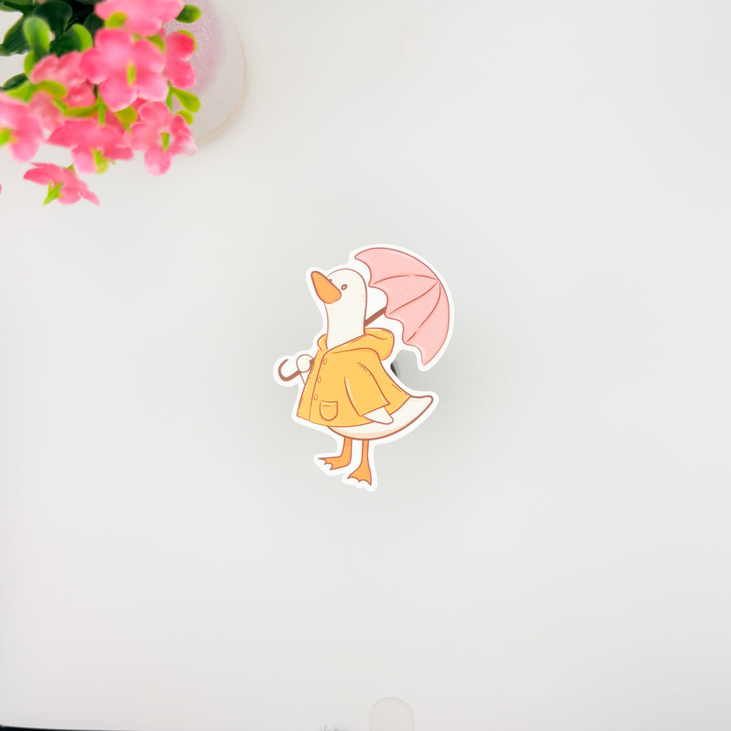 Rainy day Goose Sticker