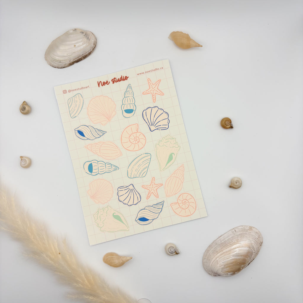 Beach Treasures Sticker Sheet