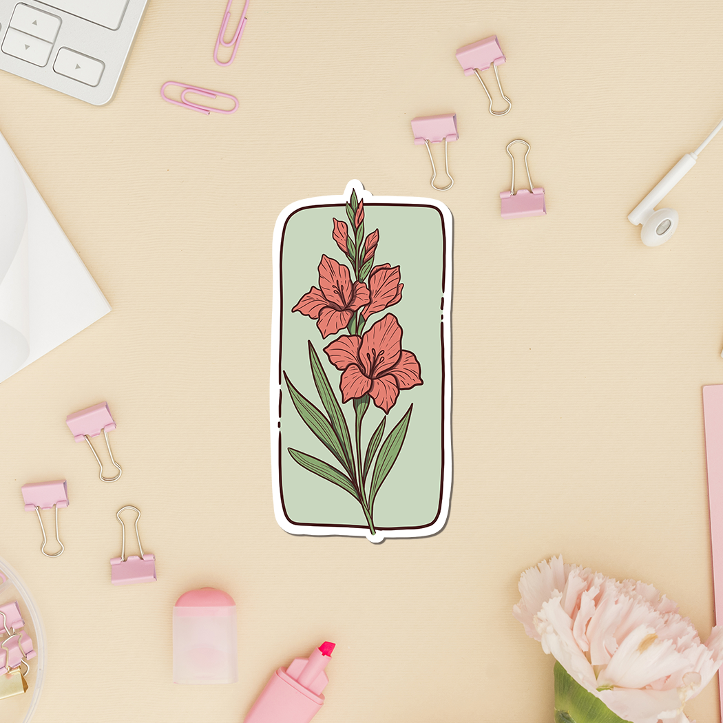 Flower Sticker - Birth Month August