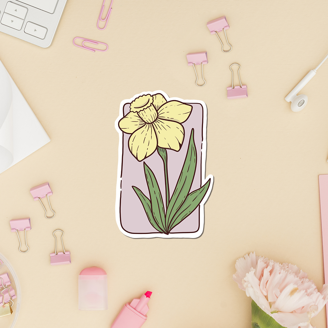 Flower Sticker - Birth Month March