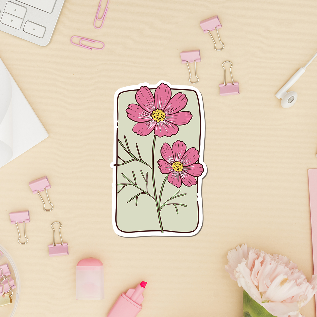 Flower Sticker - Birth Month October